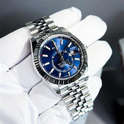 rolex sky dweller 42mm white gold with blue dial|Rolex Sky-Dweller retail price.